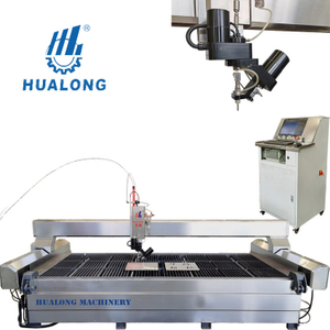 Hualong CNC 5 Axis Waterjet Cutting router Machine For Ceramic Granite Marble Quartz Glass Tile cutting machine with water