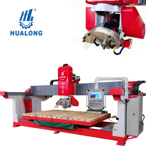 HUALONG HSNC-500 cnc granite marble Automatic Stone Cutting Machine with 3 axis interpolation for countertops