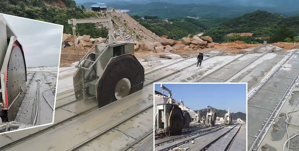HUALONG stone machinery plant 2QYKT series high efficiency natural Marble Granite Stone Cutting Machine for quarry mining